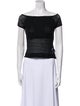 Gianfranco Ferre Off-The-Shoulder Short Sleeve Crop Top
