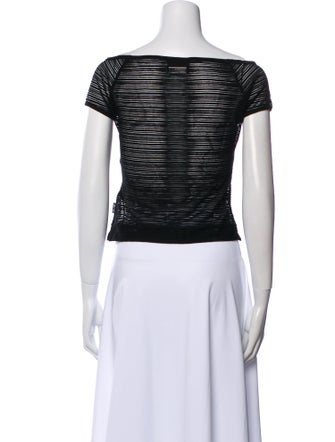 Gianfranco Ferre Off-The-Shoulder Short Sleeve Crop Top