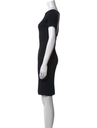 Gianfranco Ferre Scoop Neck Knee-Length Dress