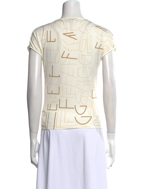 Gianfranco Ferre Cowl Neck Short Sleeve Top