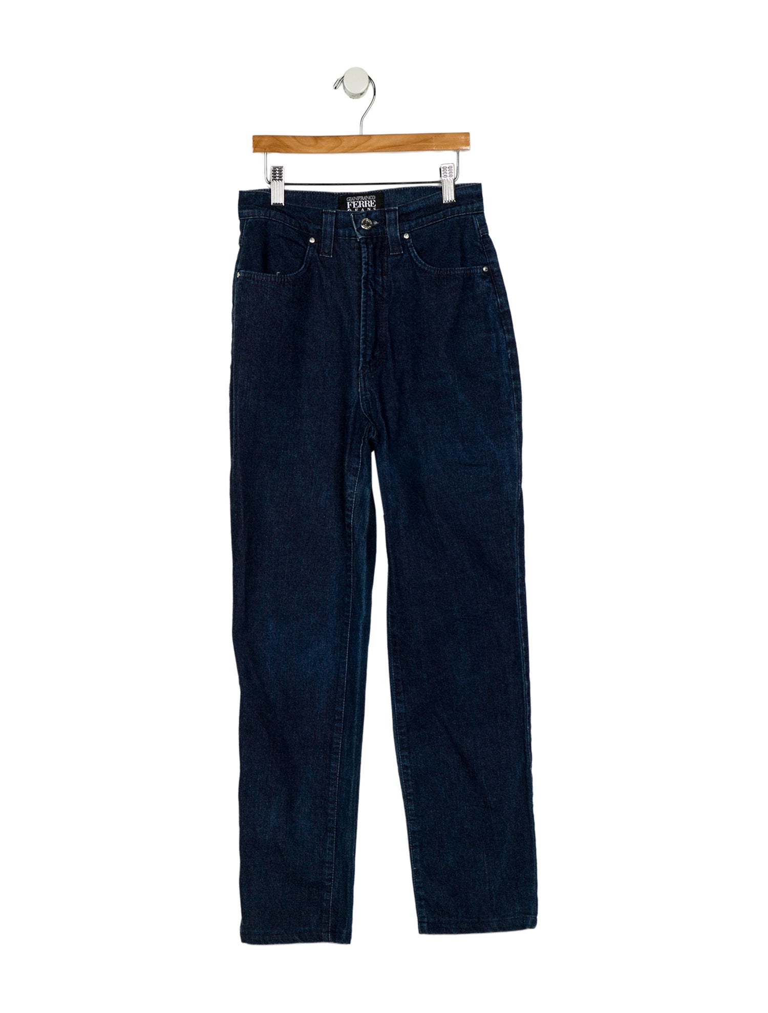 Gianfranco Ferre Mid-Rise Straight Leg Jeans