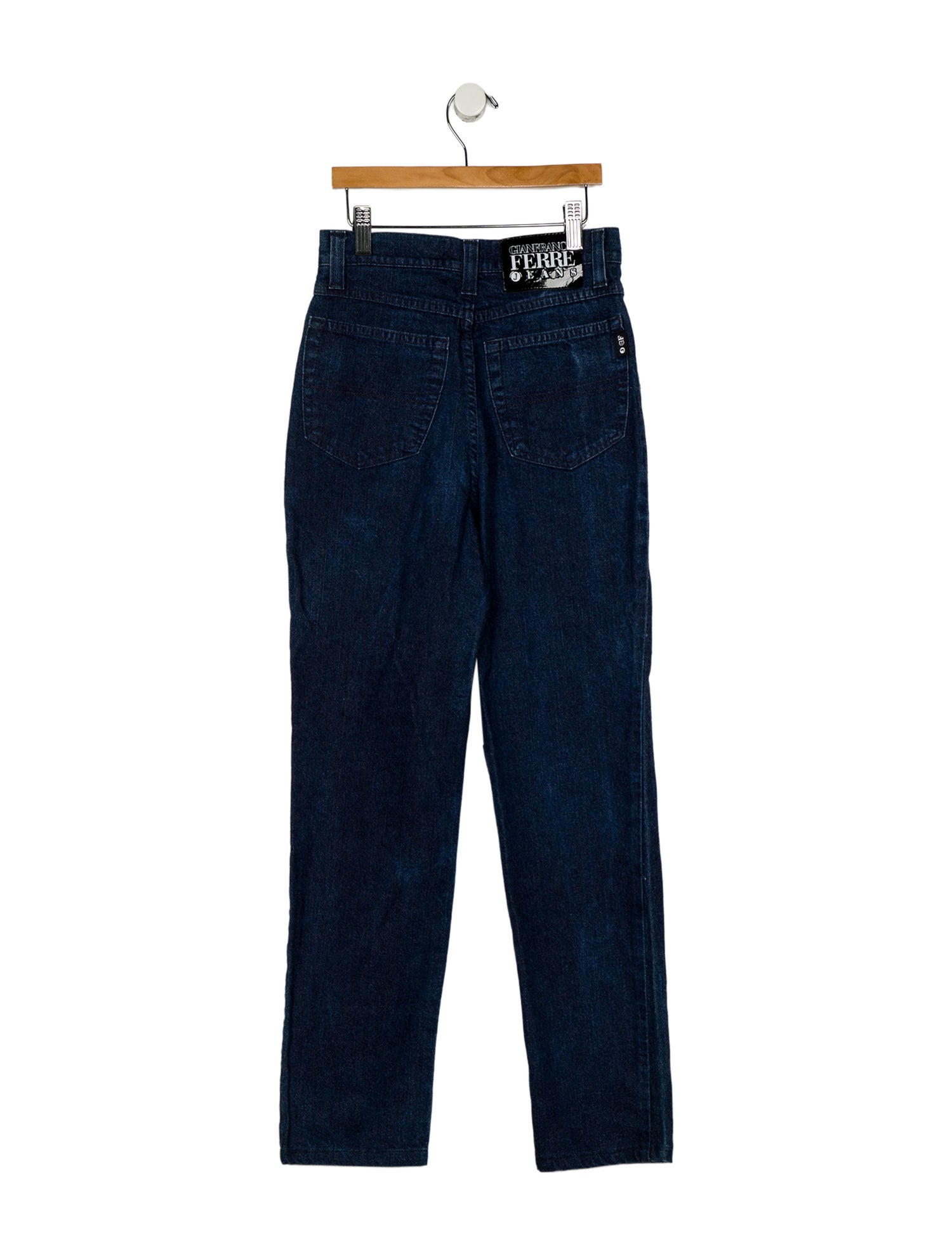 Gianfranco Ferre Mid-Rise Straight Leg Jeans