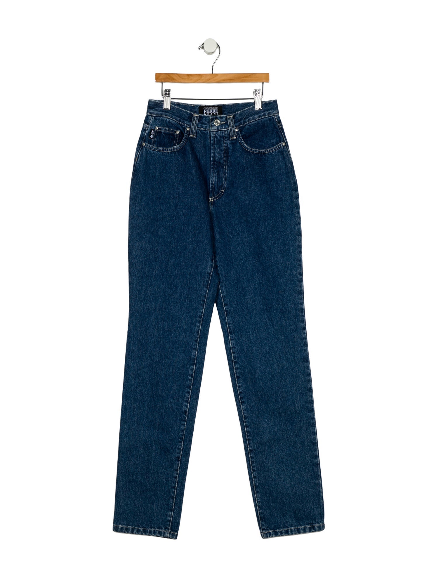 Gianfranco Ferre Mid-Rise Straight Leg Jeans w/ Tags