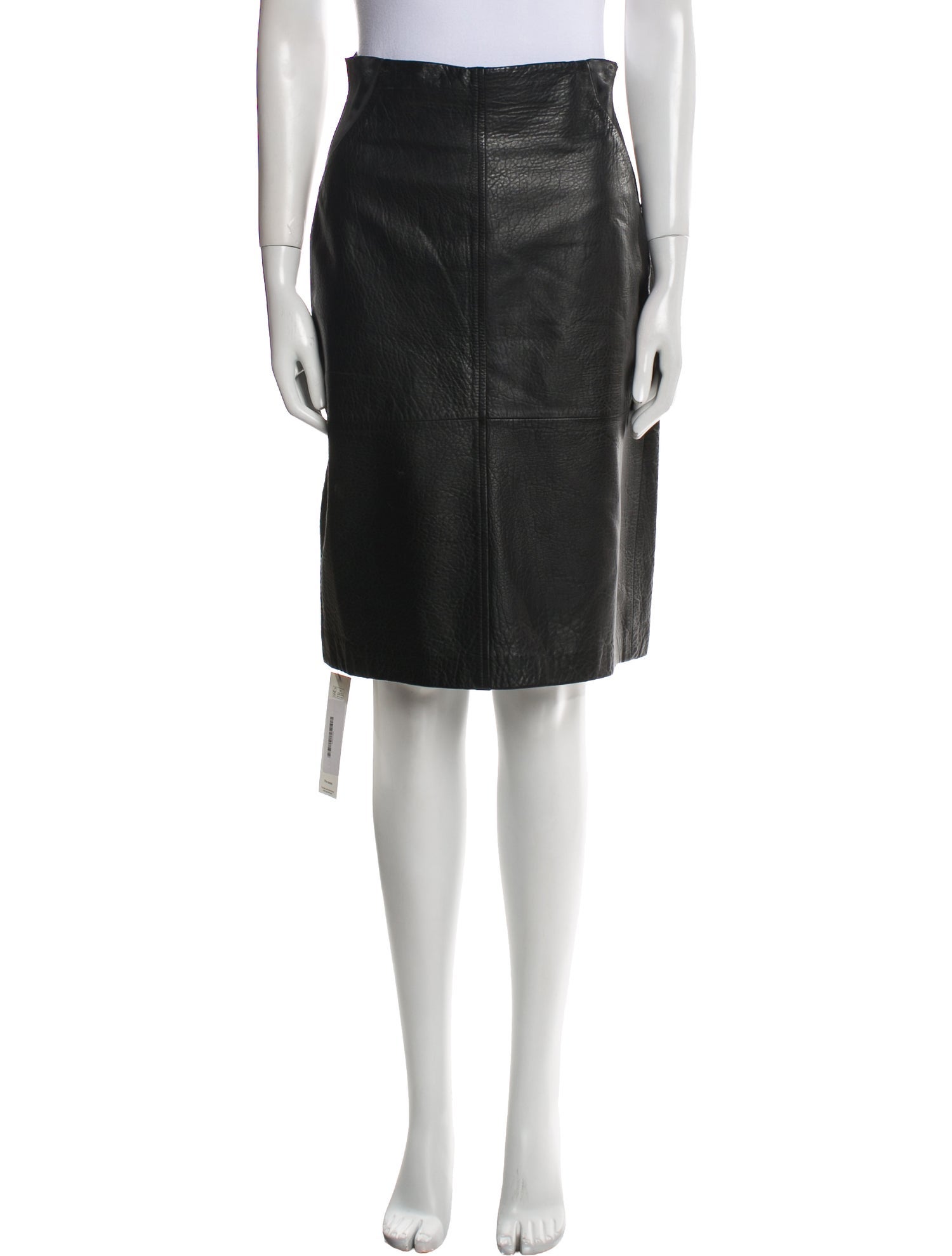 Gianfranco Ferre Leather Knee-Length Skirt