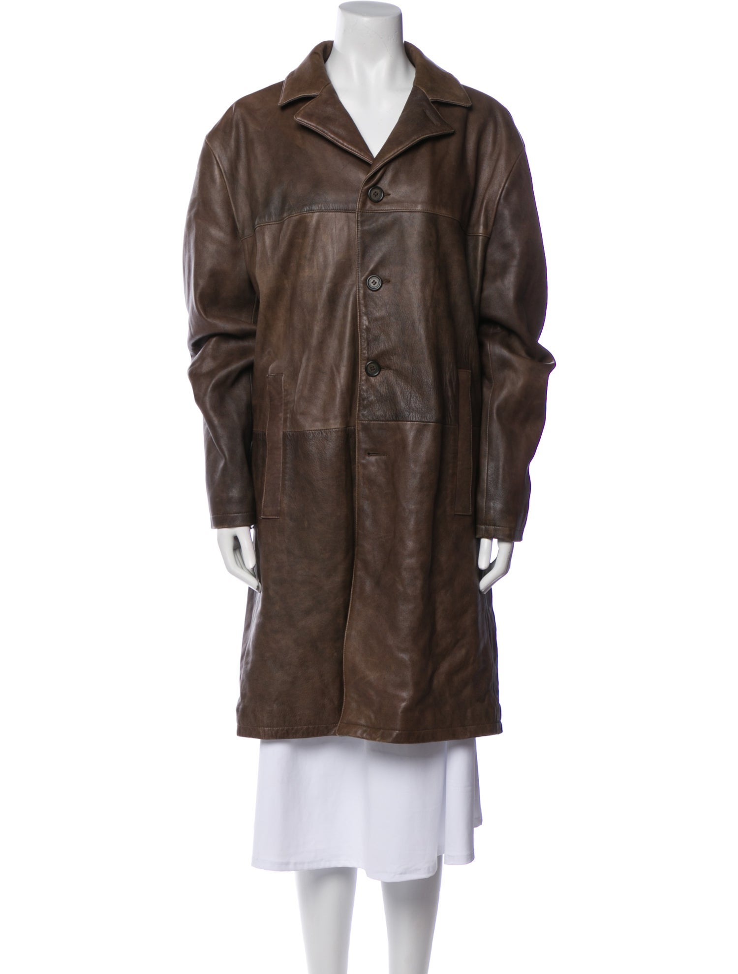 Gianfranco Ferre Leather Trench Coat
