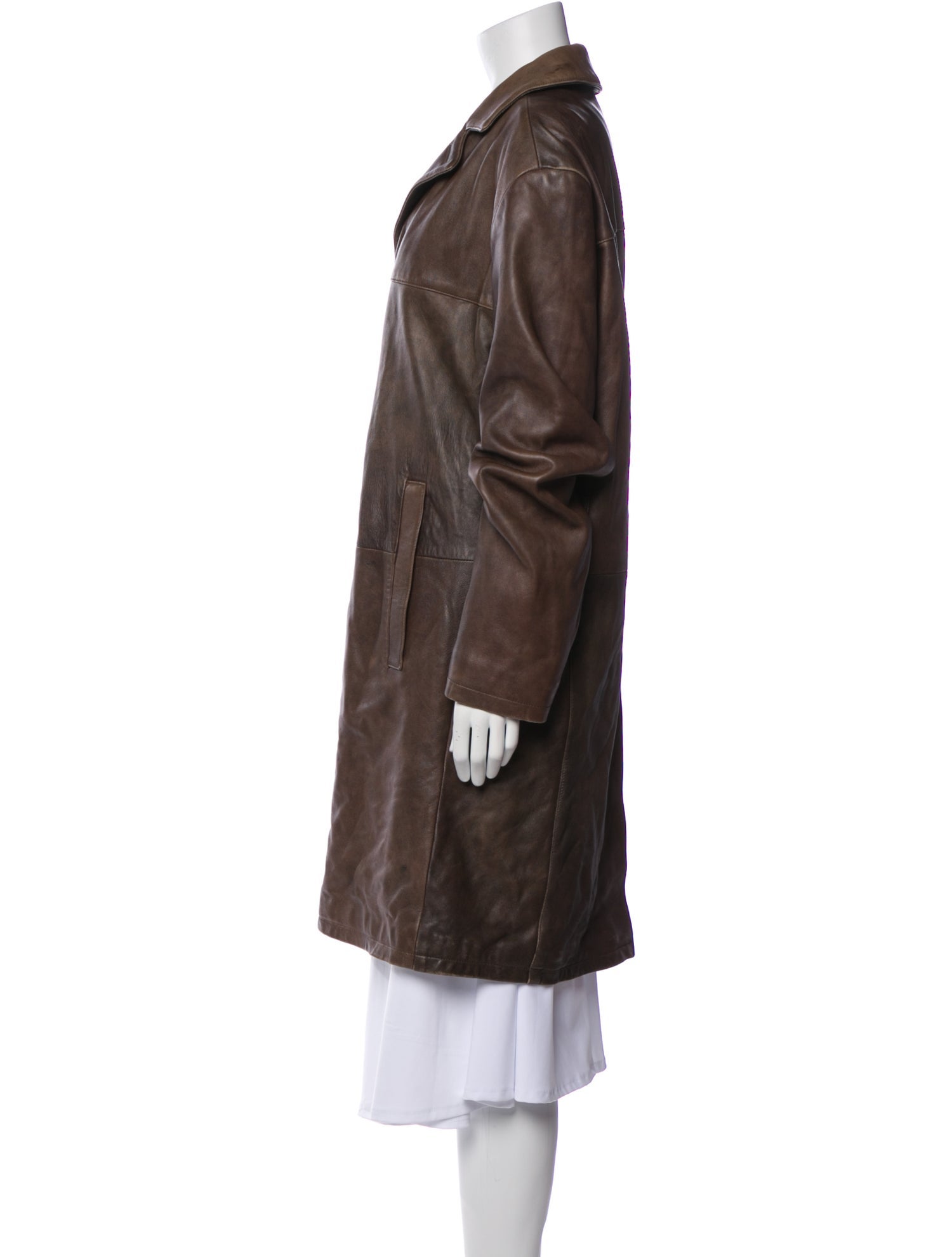 Gianfranco Ferre Leather Trench Coat