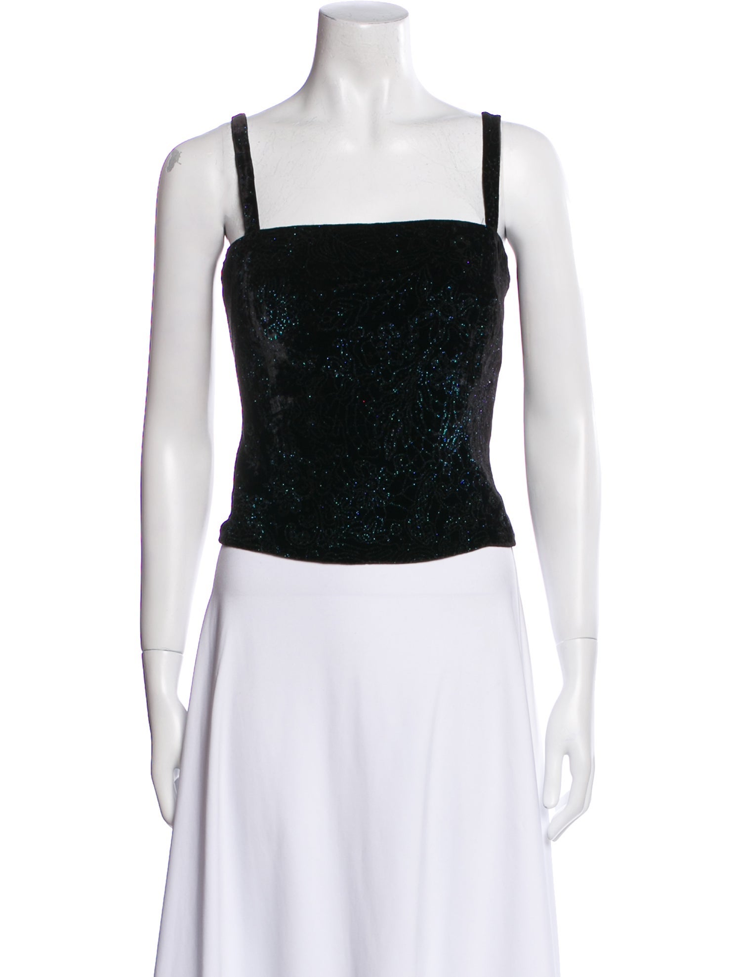 Gianfranco Ferre Studio Vintage Square Neckline Crop Top