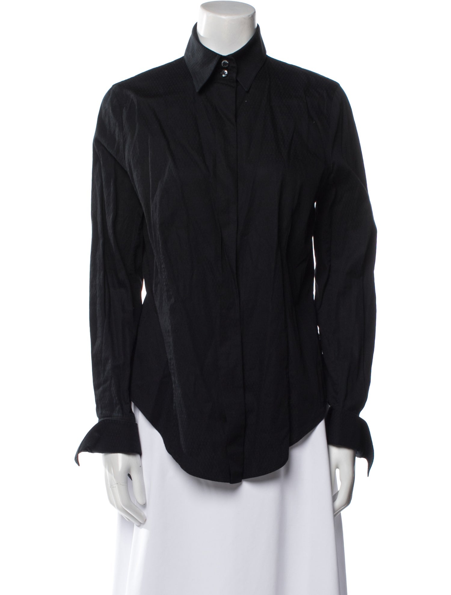 Gianfranco Ferre Long Sleeve Button-Up Top