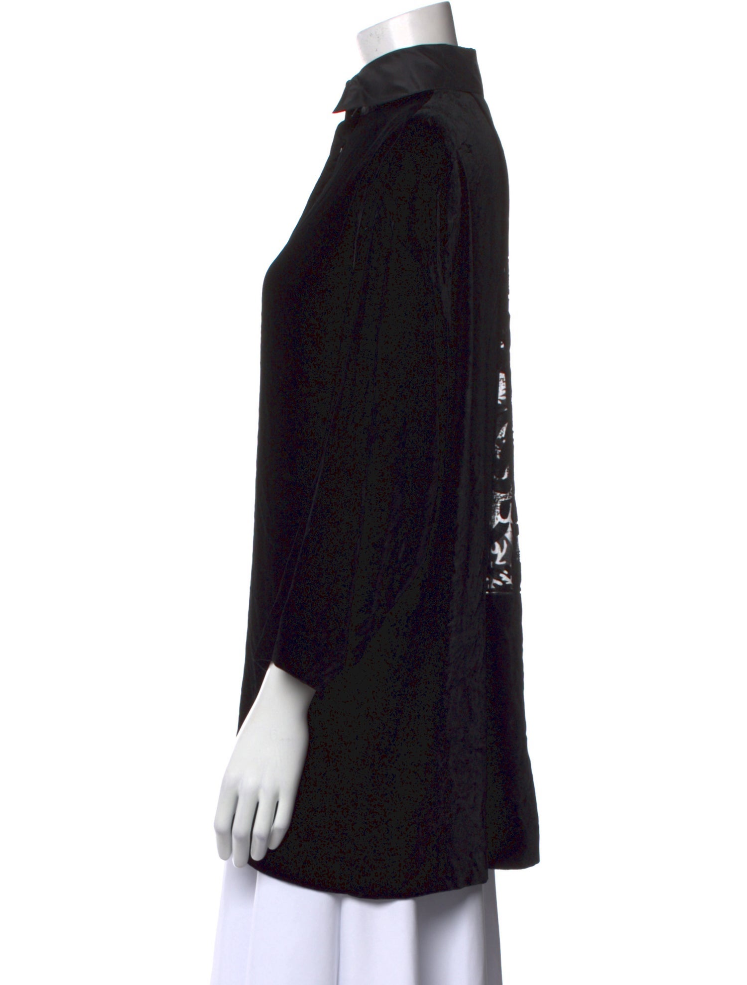 Gianfranco Ferre Mock Neck Long Sleeve Blouse