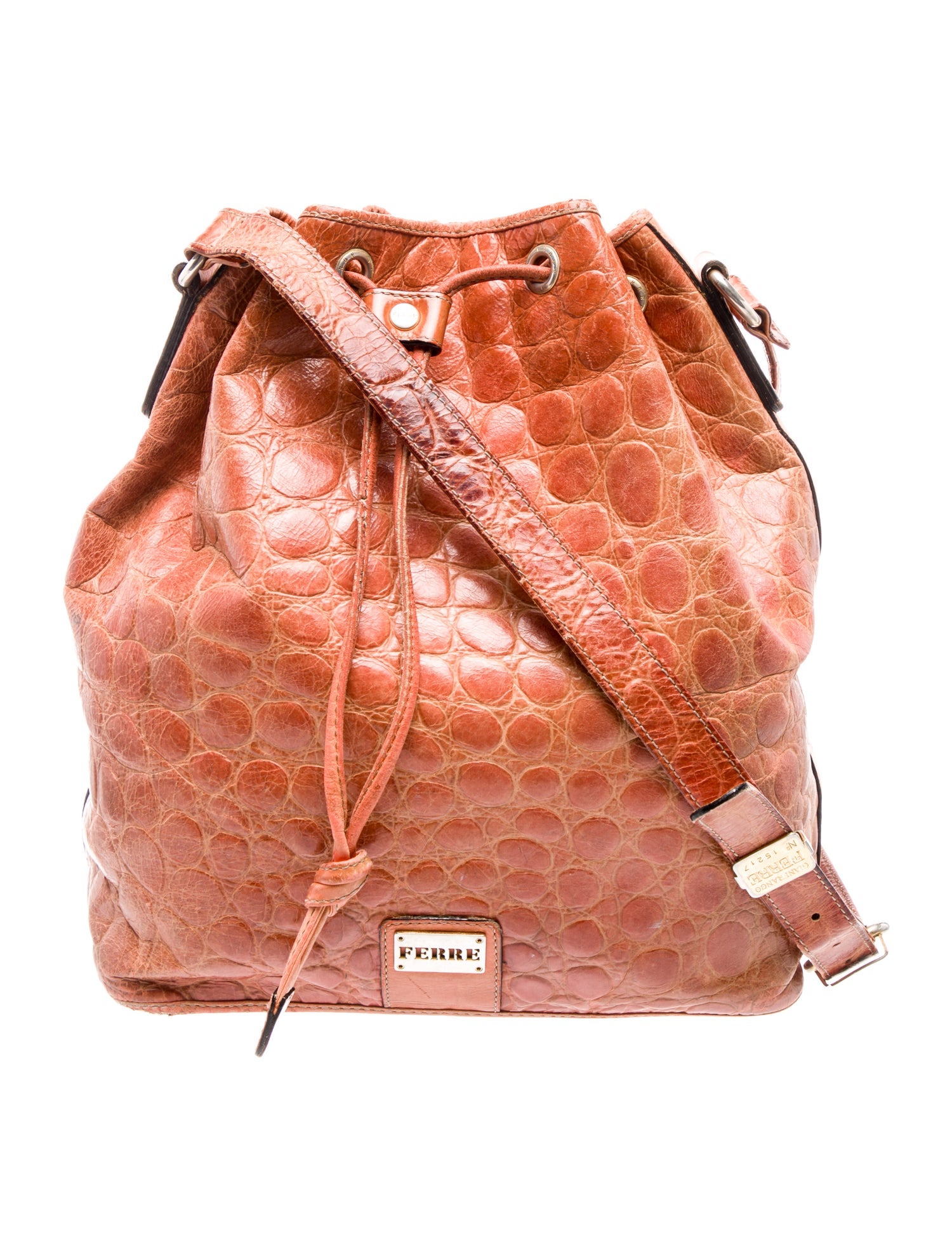 Gianfranco Ferre Leather Bucket Bag
