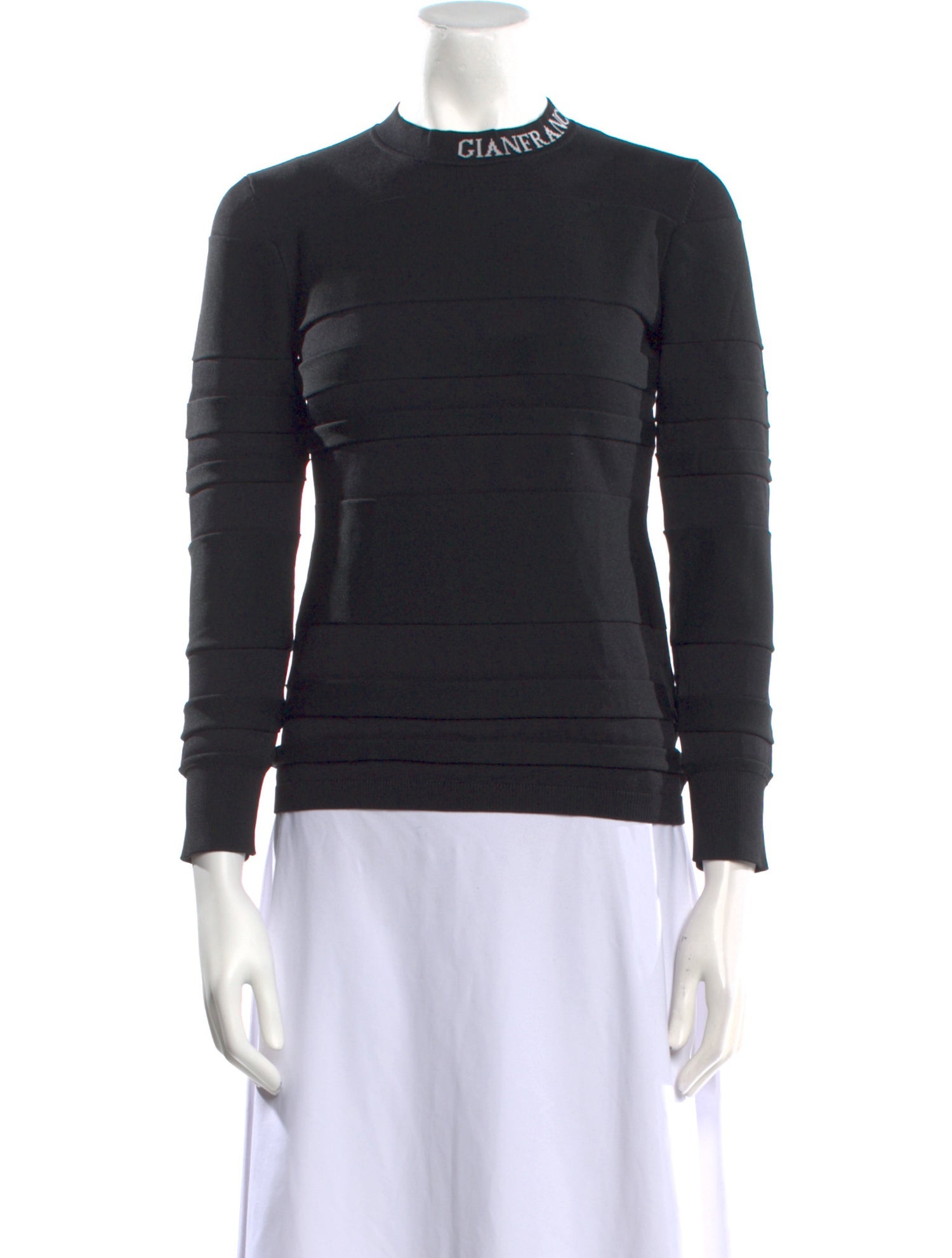 Gianfranco Ferre Mock Neck Long Sleeve Sweatshirt