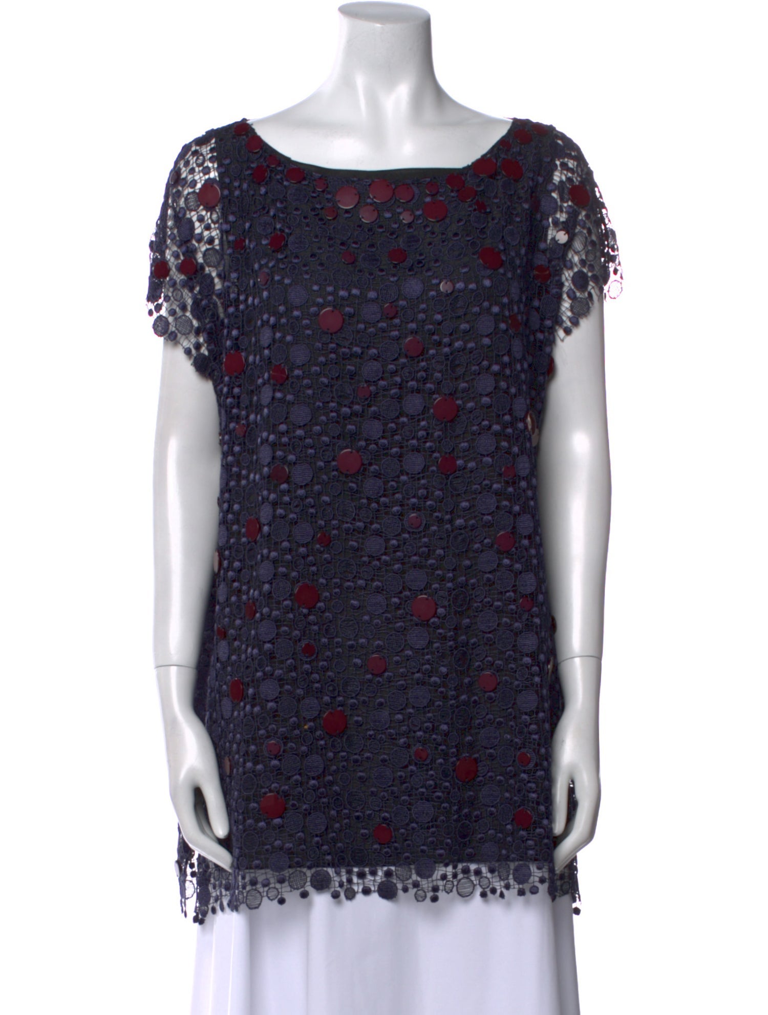 Gianfranco Ferre Printed Bateau Neckline Tunic