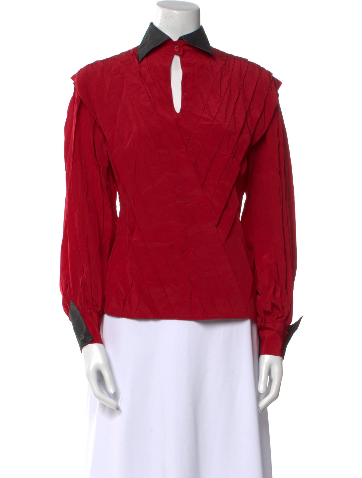 Gianfranco Ferre Silk Long Sleeve Blouse