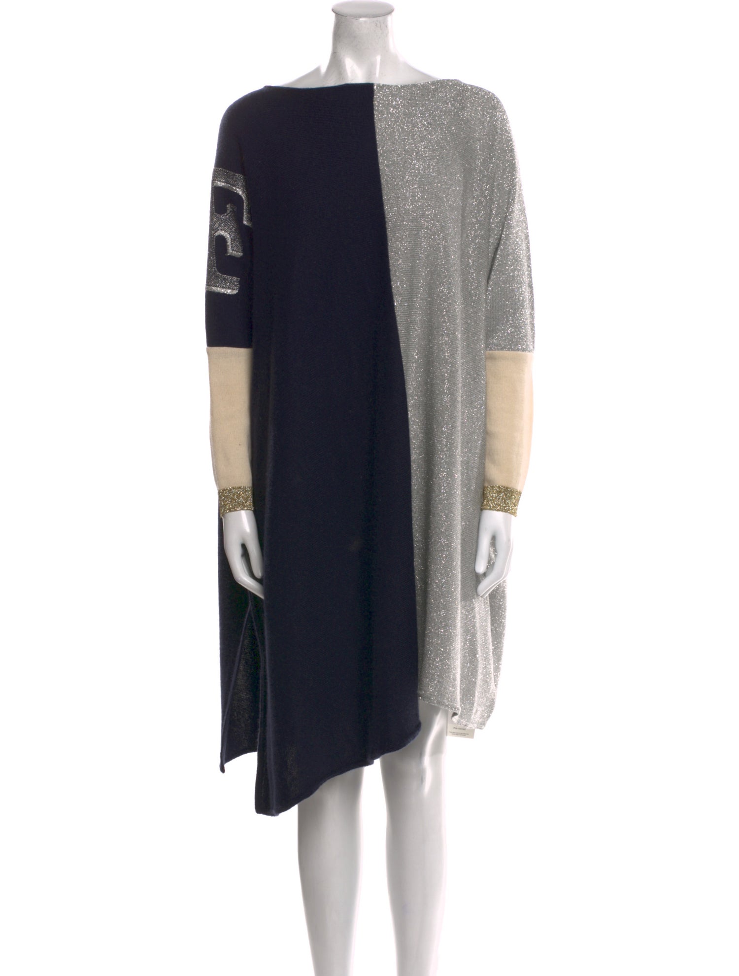 Gianfranco Ferre Colorblock Pattern Knee-Length Dress