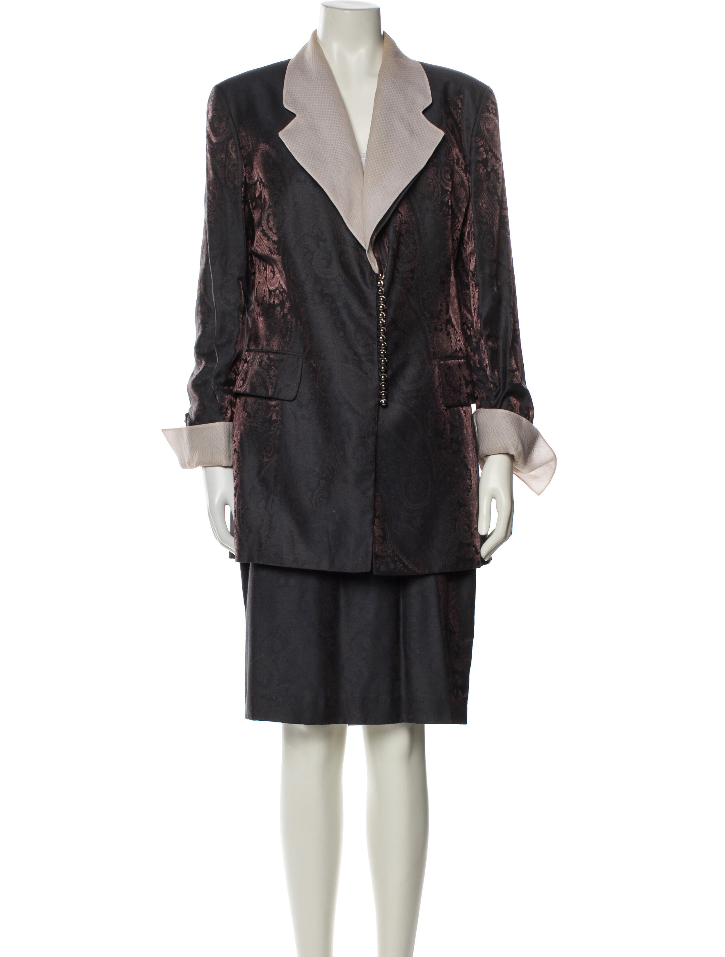 Gianfranco Ferre Silk Printed Skirt Set