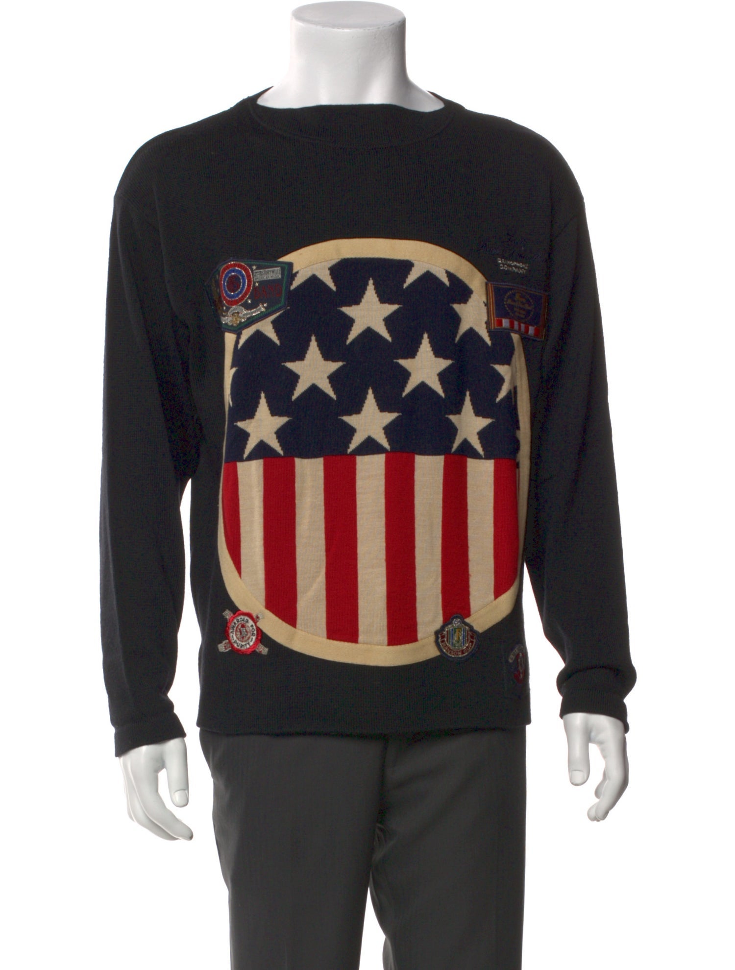 Gianfranco Ferre Printed Crew Neck Pullover