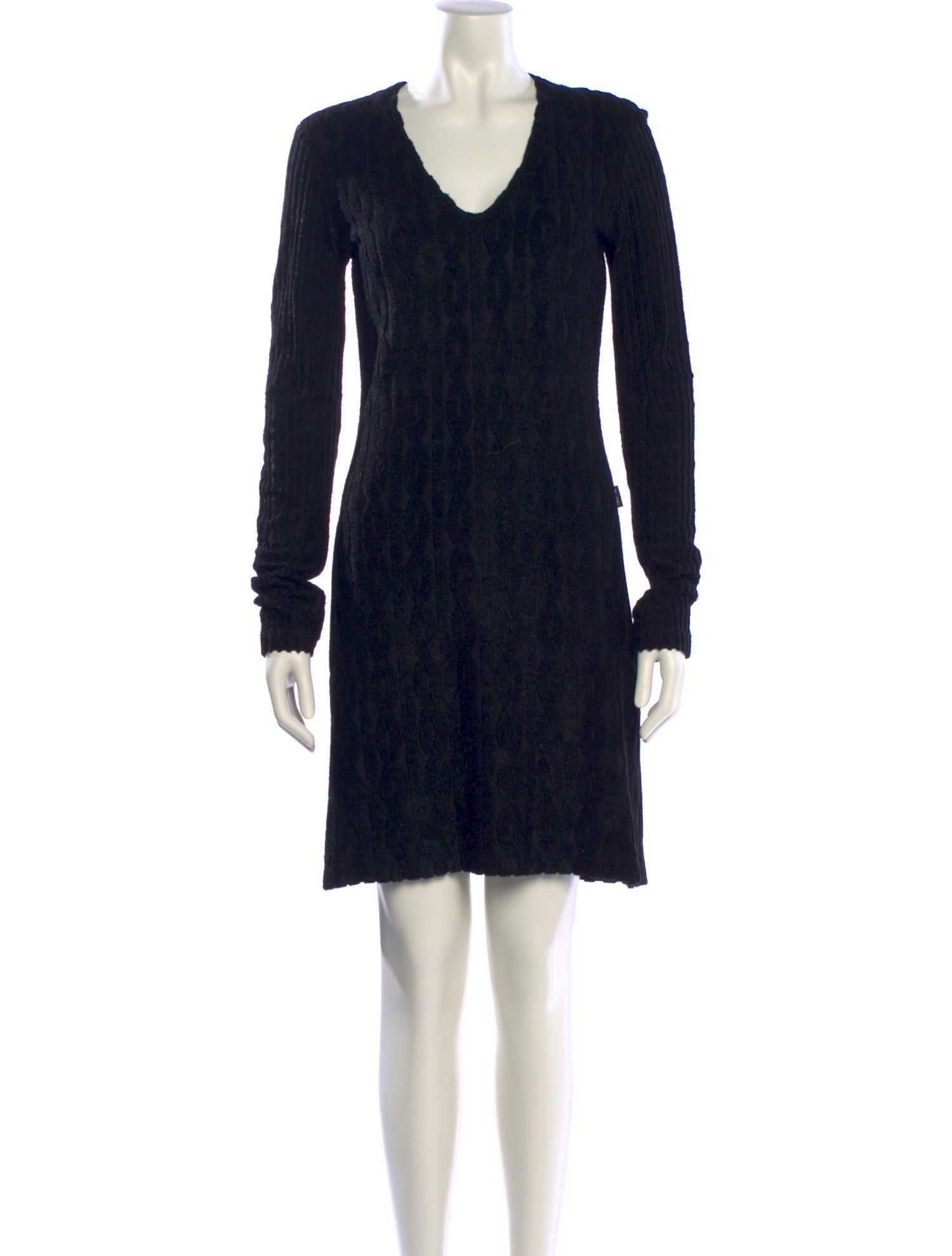 Gianfranco Ferre V-Neck Knee-Length Dress