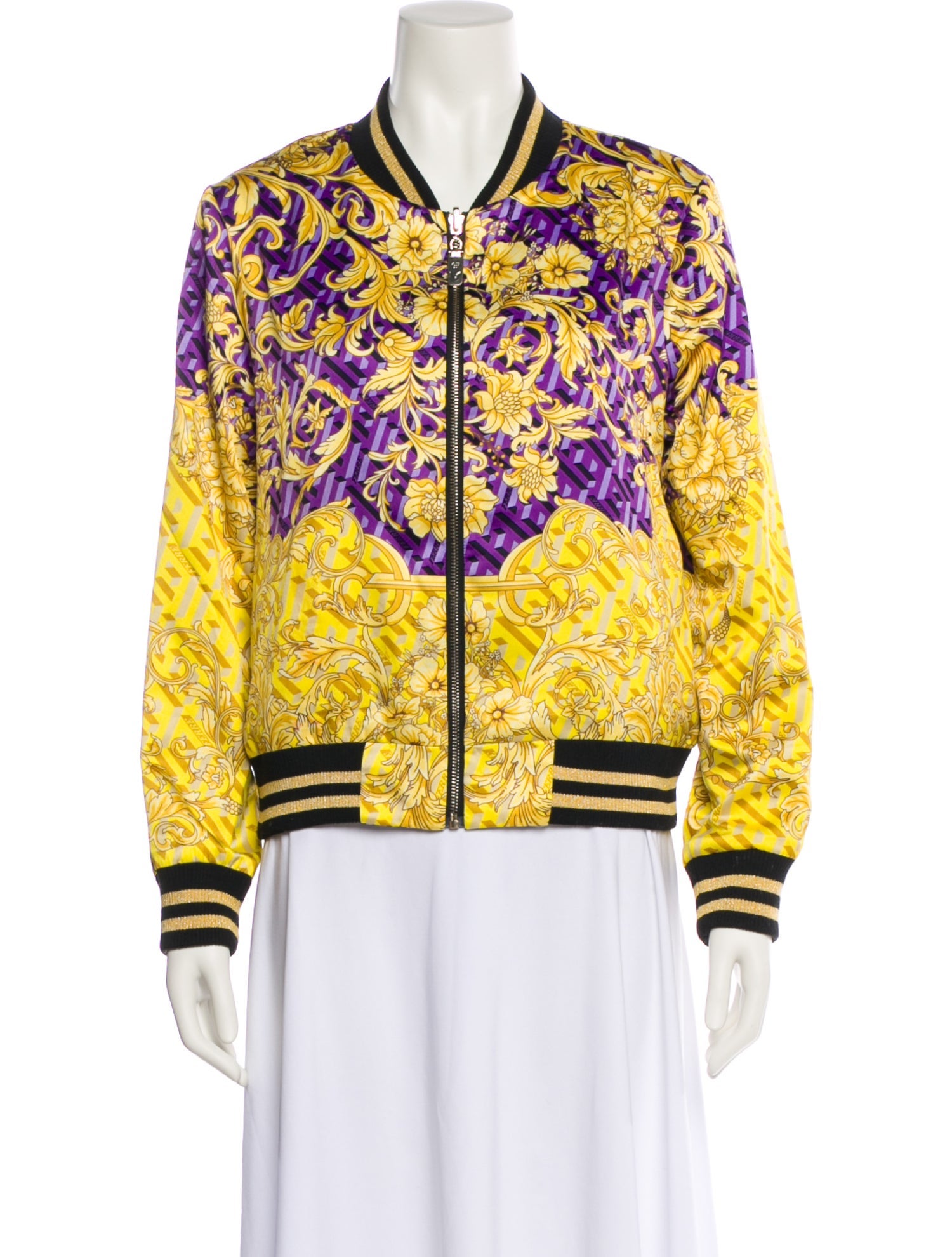 Gianfranco Ferre Floral Print Bomber Jacket