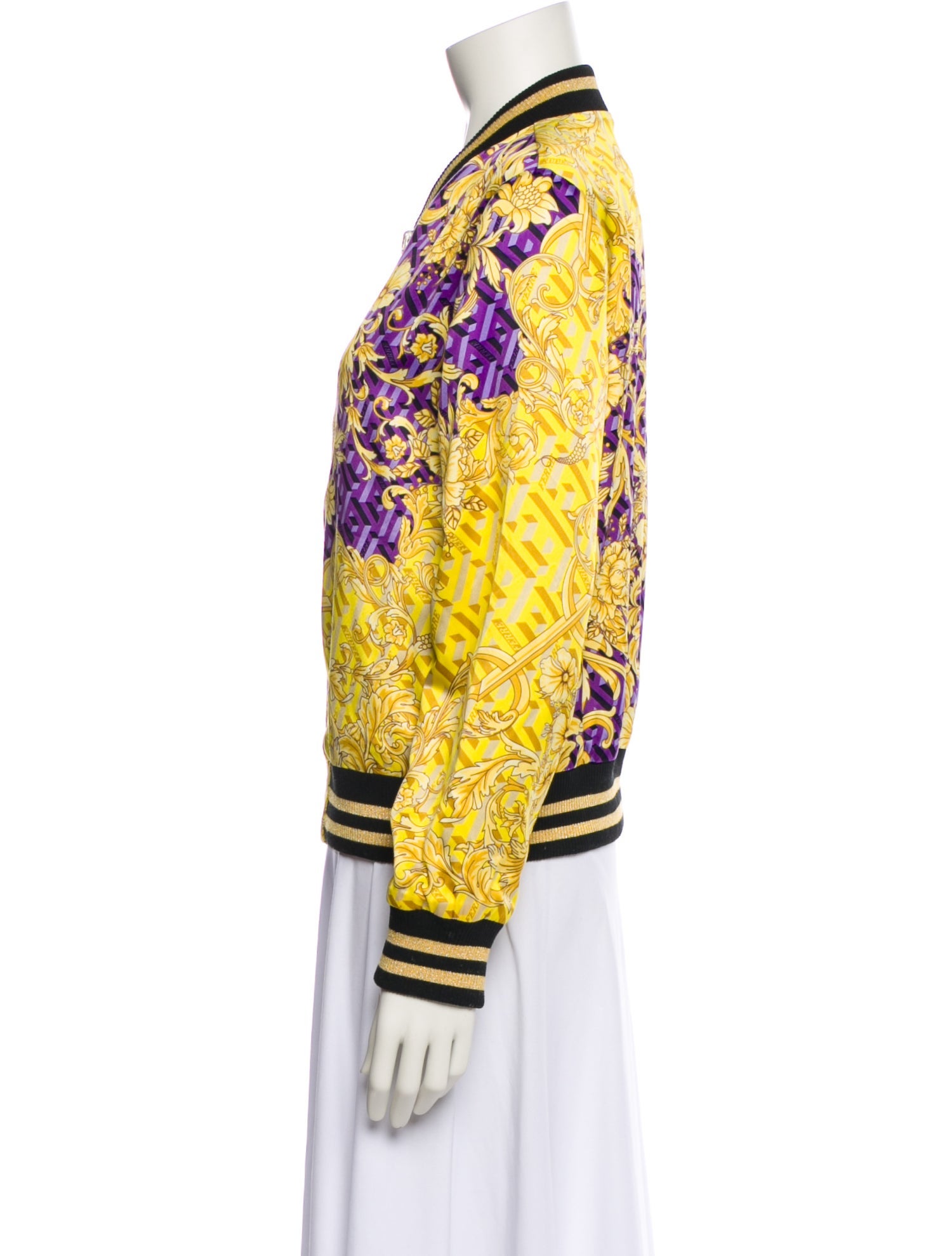 Gianfranco Ferre Floral Print Bomber Jacket