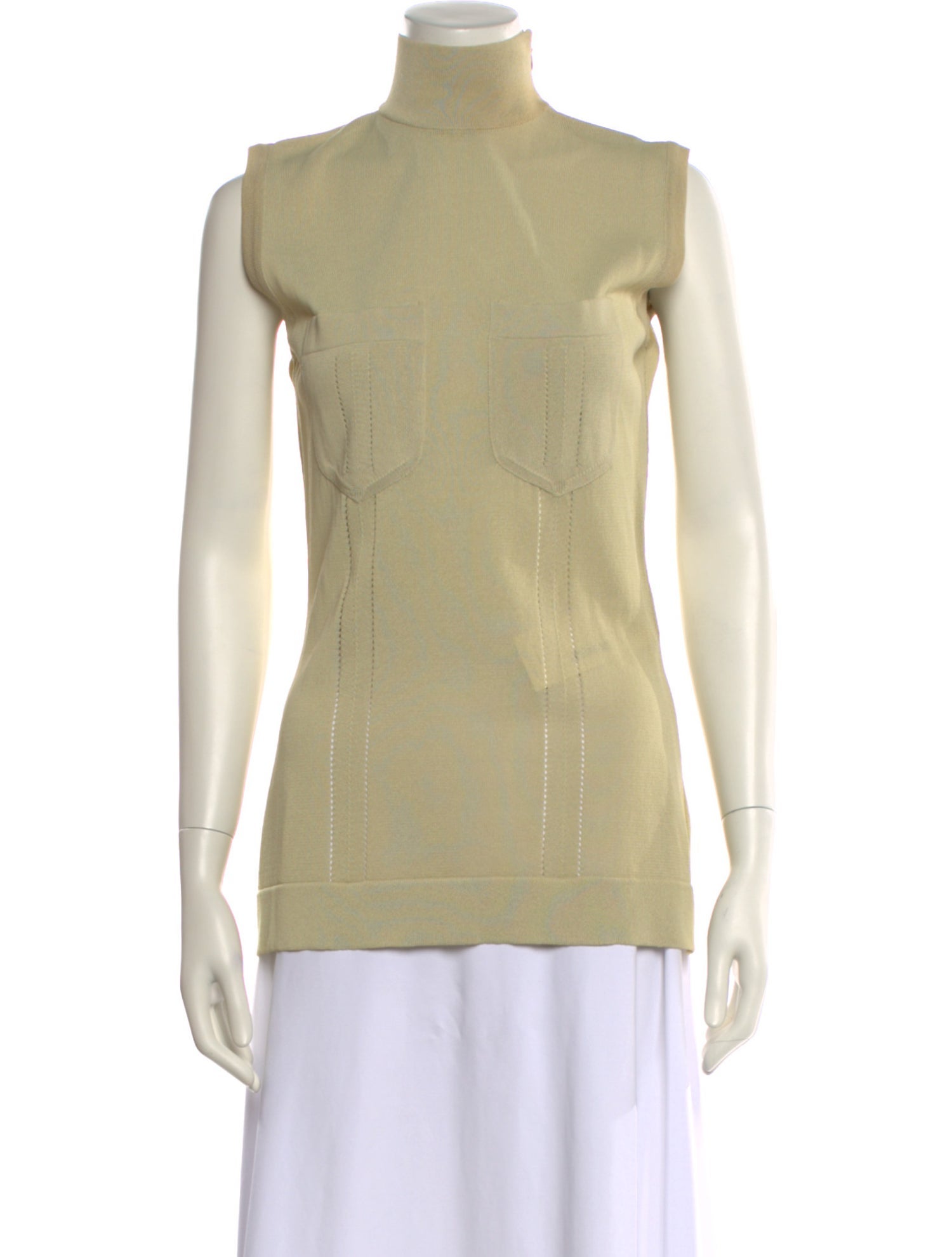 Gianfranco Ferre Turtleneck Sleeveless Top