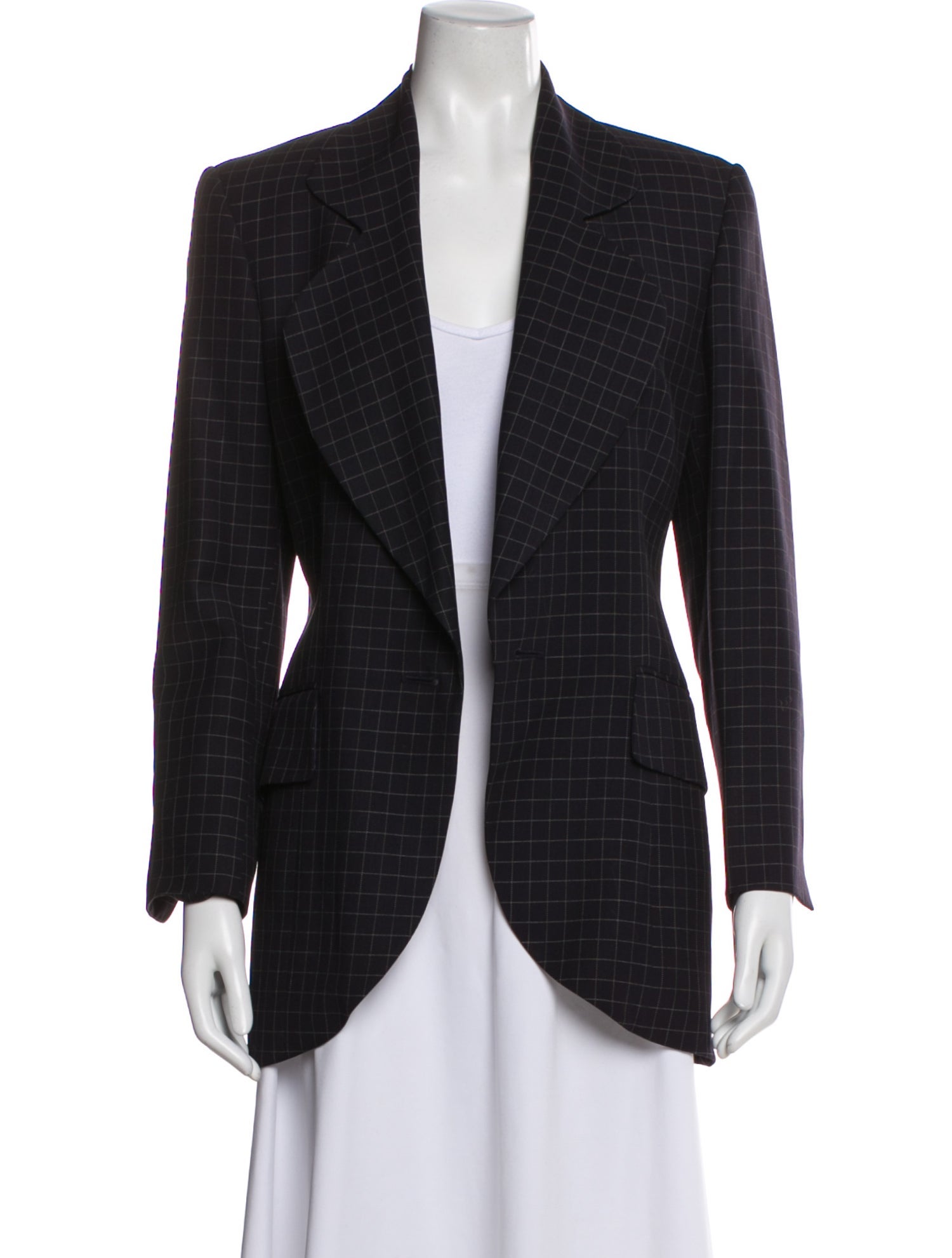 Gianfranco Ferre Plaid Print Blazer