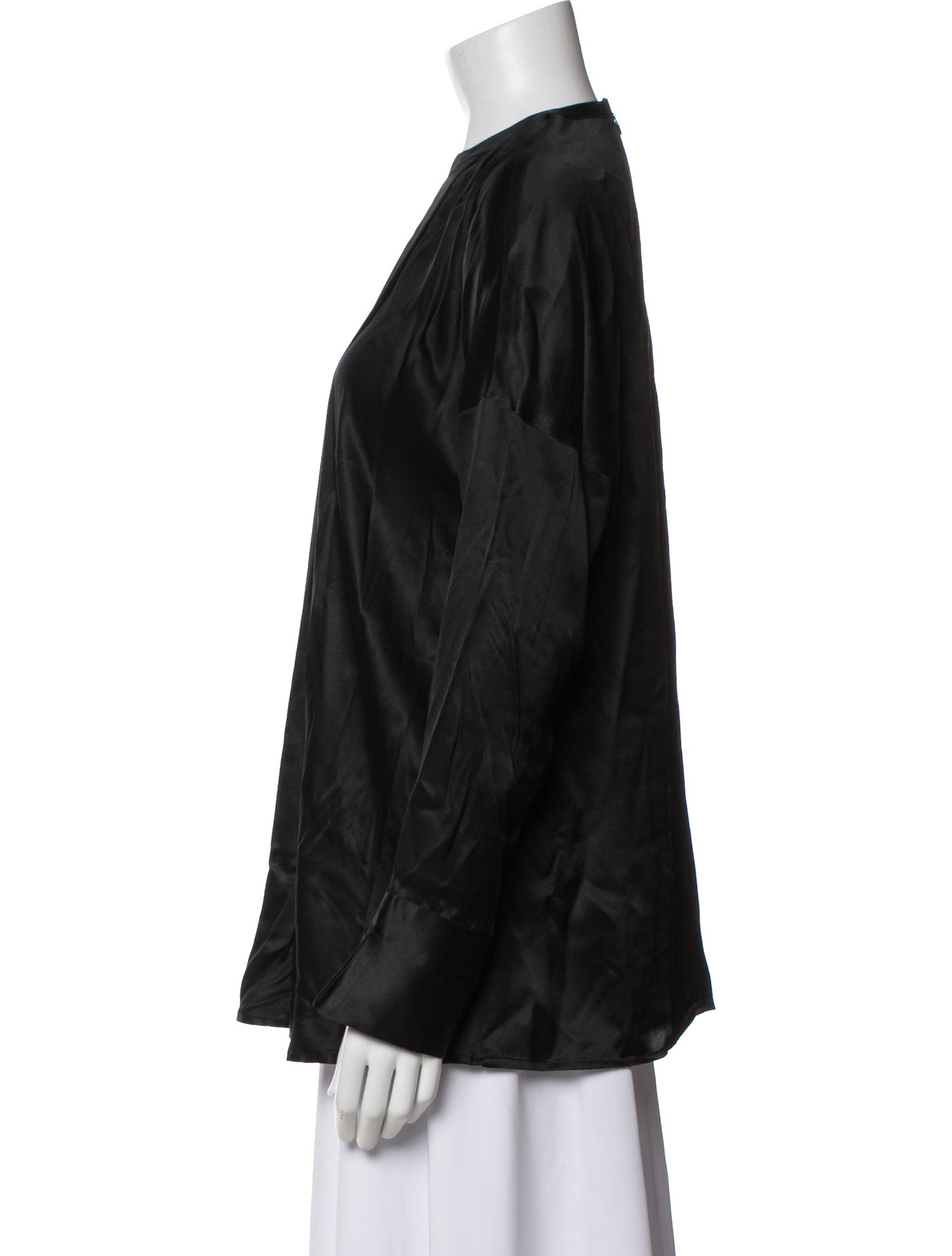 Gianfranco Ferre Silk Crew Neck Top