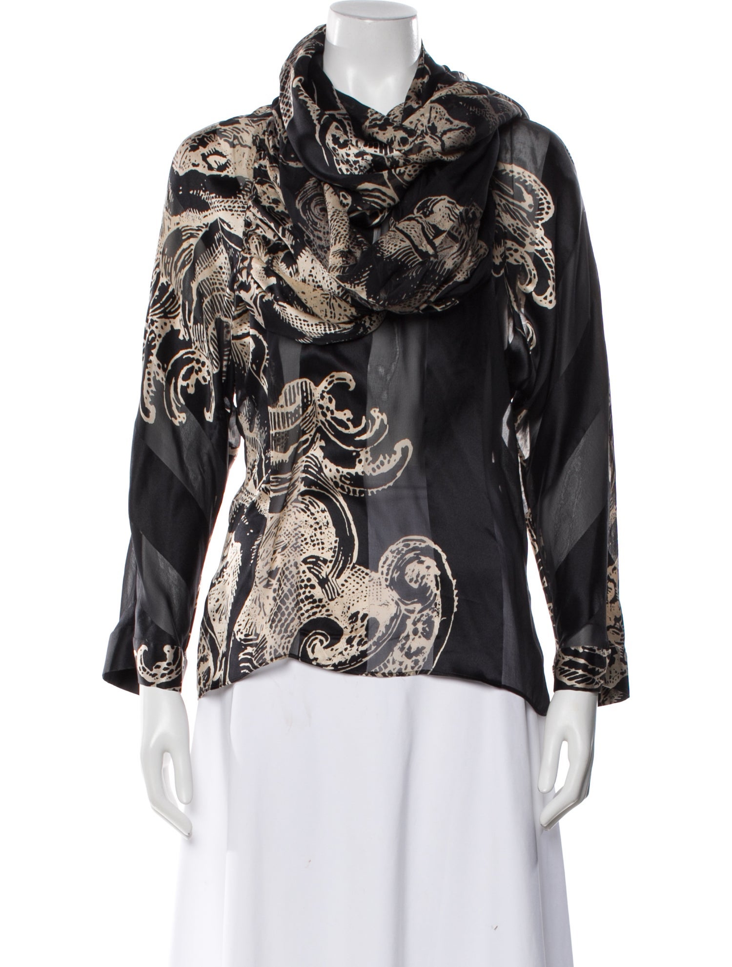 Gianfranco Ferre Silk Printed Blouse