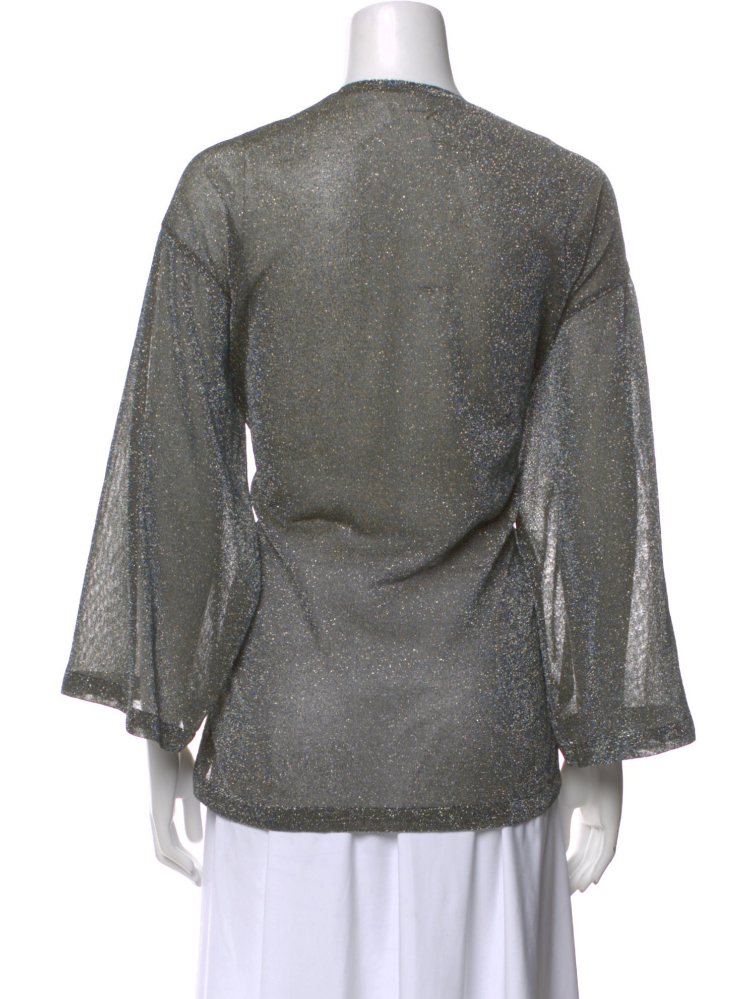 Gianfranco Ferre Striped V-Neck Top