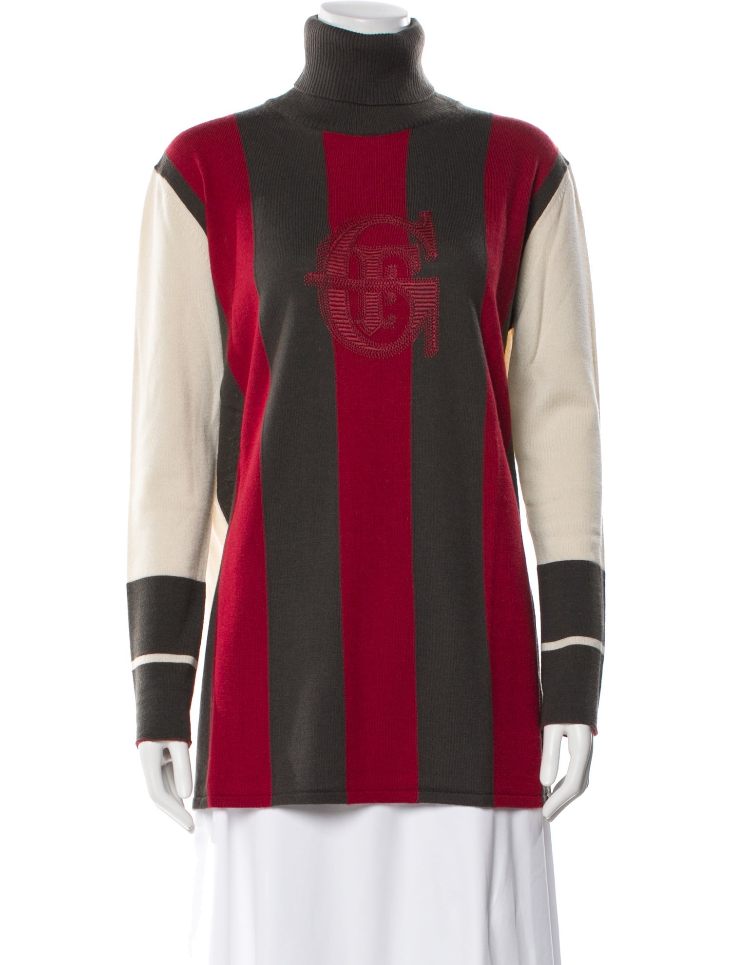 Gianfranco Ferre Virgin Wool Striped Sweater