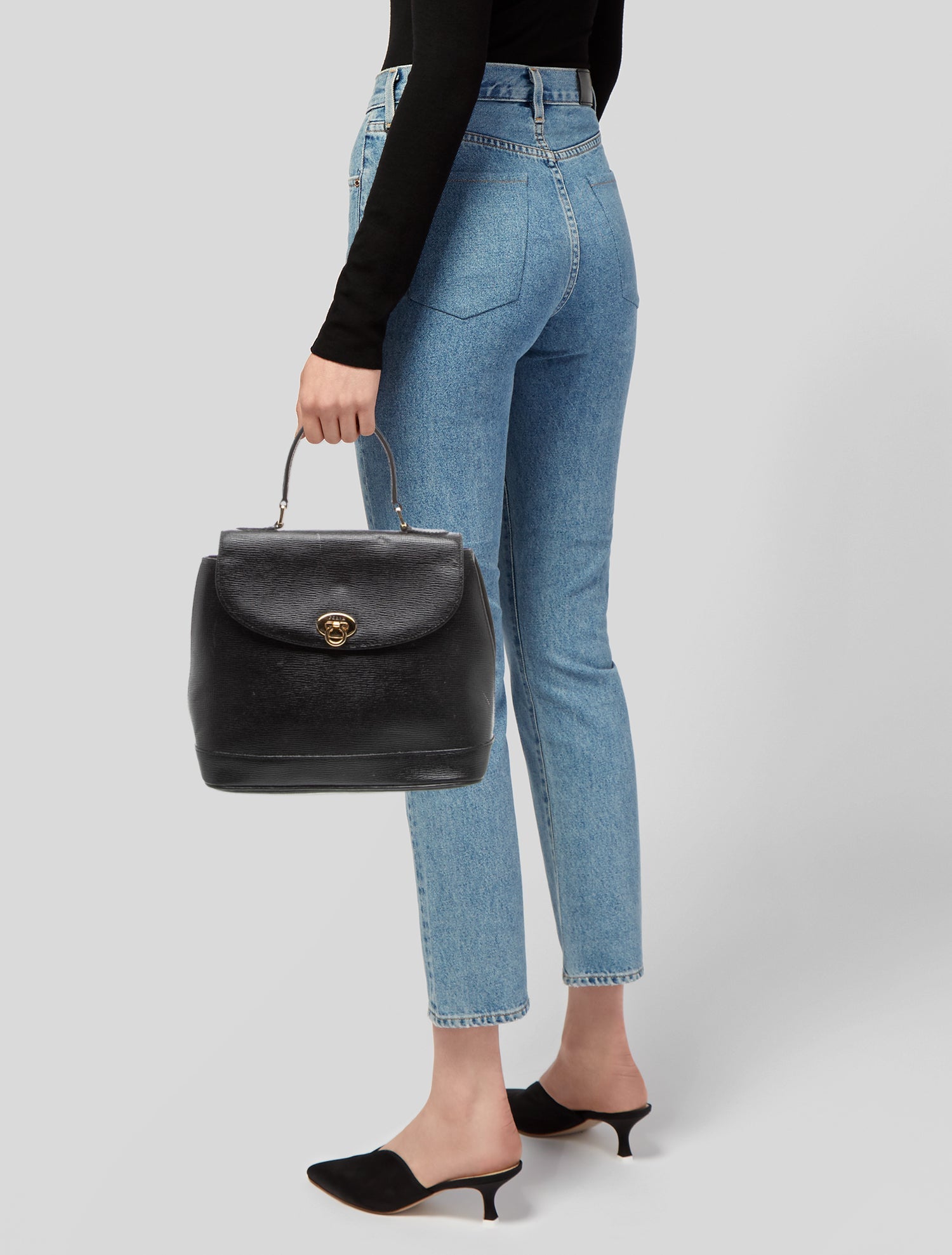 Gianfranco Ferre Leather Top Handle Bag