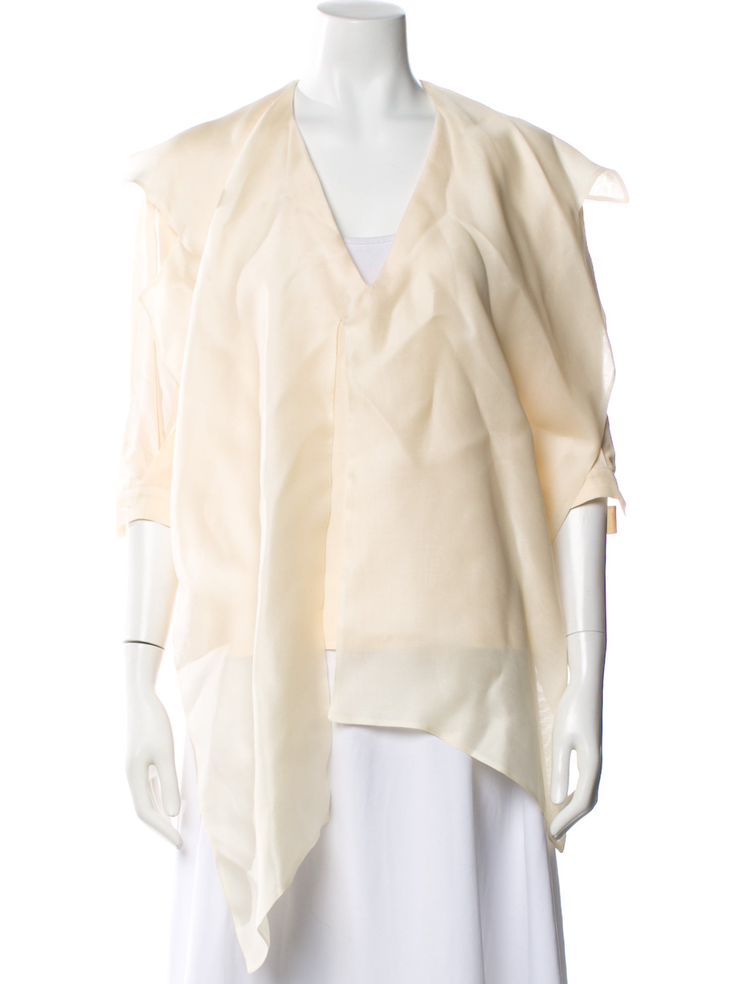 Gianfranco Ferre Silk V-Neck Top