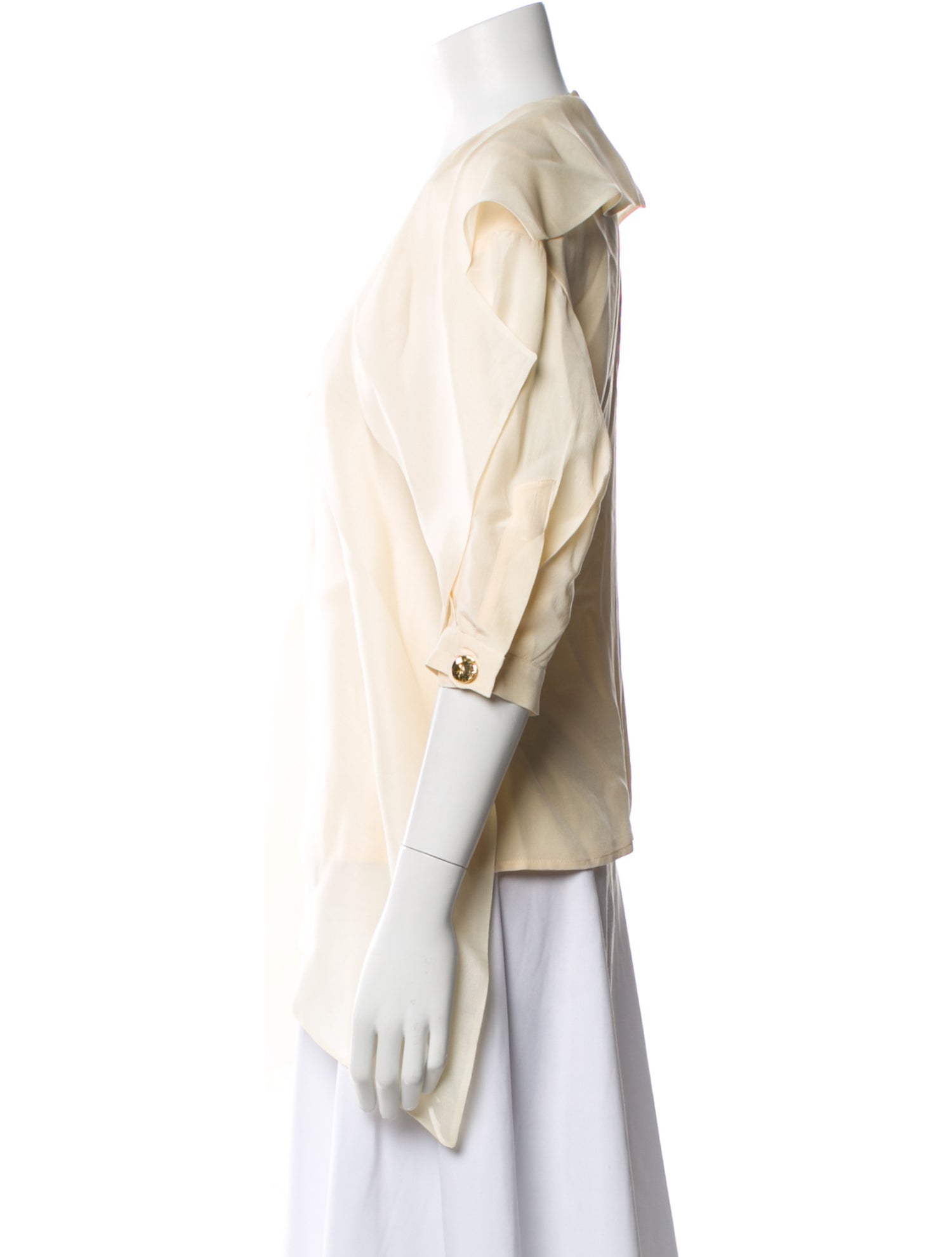 Gianfranco Ferre Silk V-Neck Top