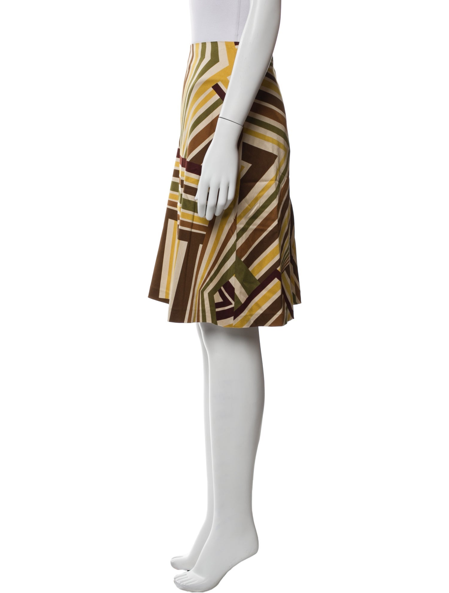 Gianfranco Ferre Striped Knee-Length Skirt