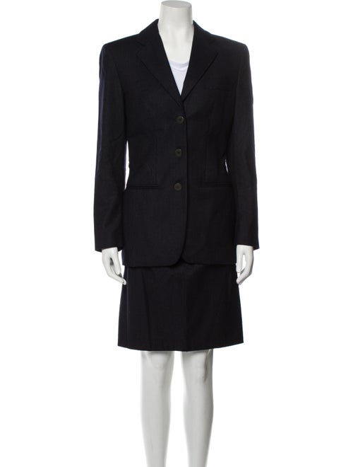 Giorgio Armani Virgin Wool Striped Skirt Suit