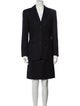 Giorgio Armani Virgin Wool Striped Skirt Suit