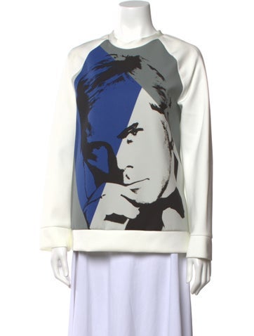 Giorgio Armani Tops Printed Bateau Neckline Sweatshirt Us4, It40 | S
