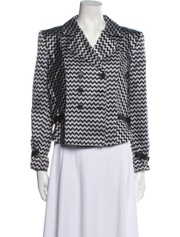 Giorgio Armani Jackets Silk Printed Blazer Us8, It44 | M