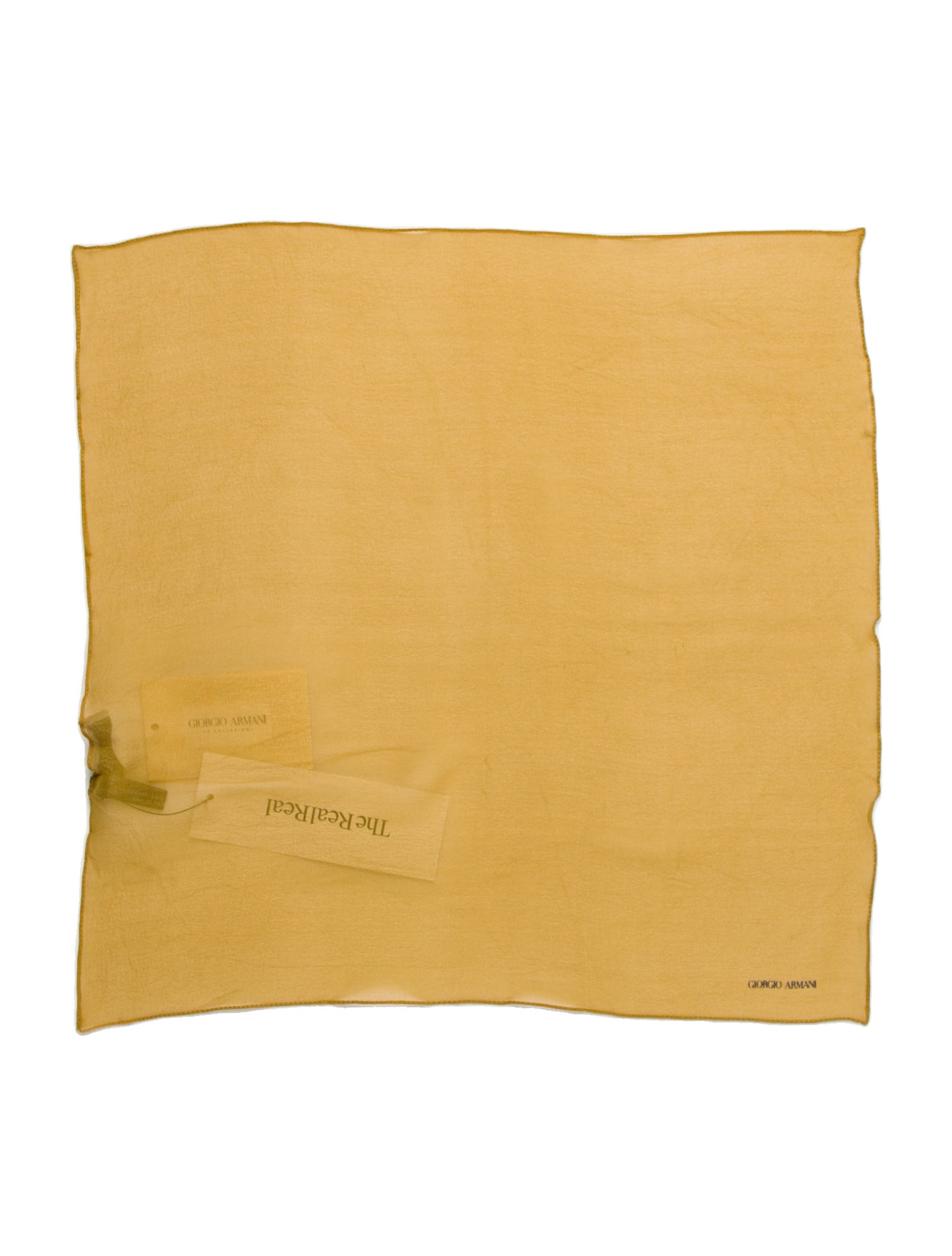 Giorgio Armani Silk Scarf w/ Tags - Yellow Scarves and Shawls ...