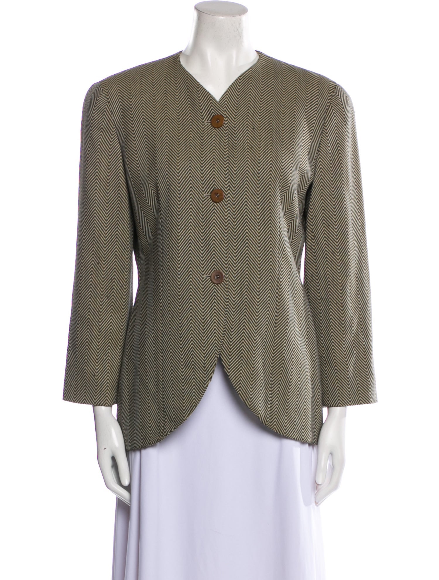Giorgio Armani Virgin Wool Striped Blazer