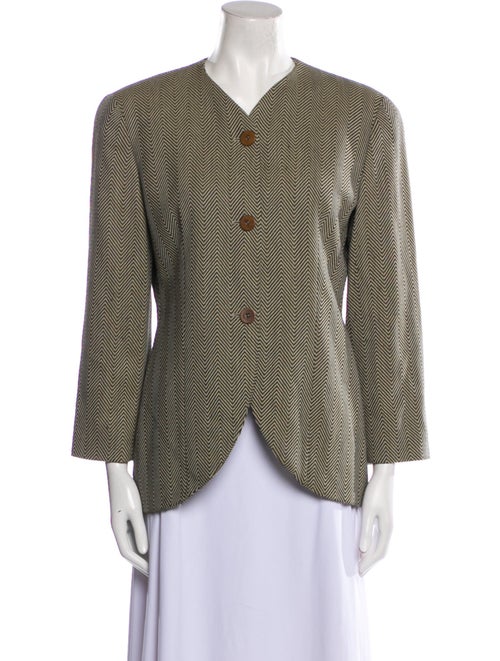 Giorgio Armani Virgin Wool Striped Blazer