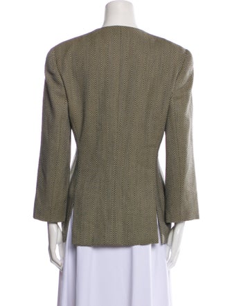 Giorgio Armani Virgin Wool Striped Blazer