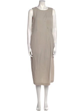 Giorgio Armani Scoop Neck Long Dress