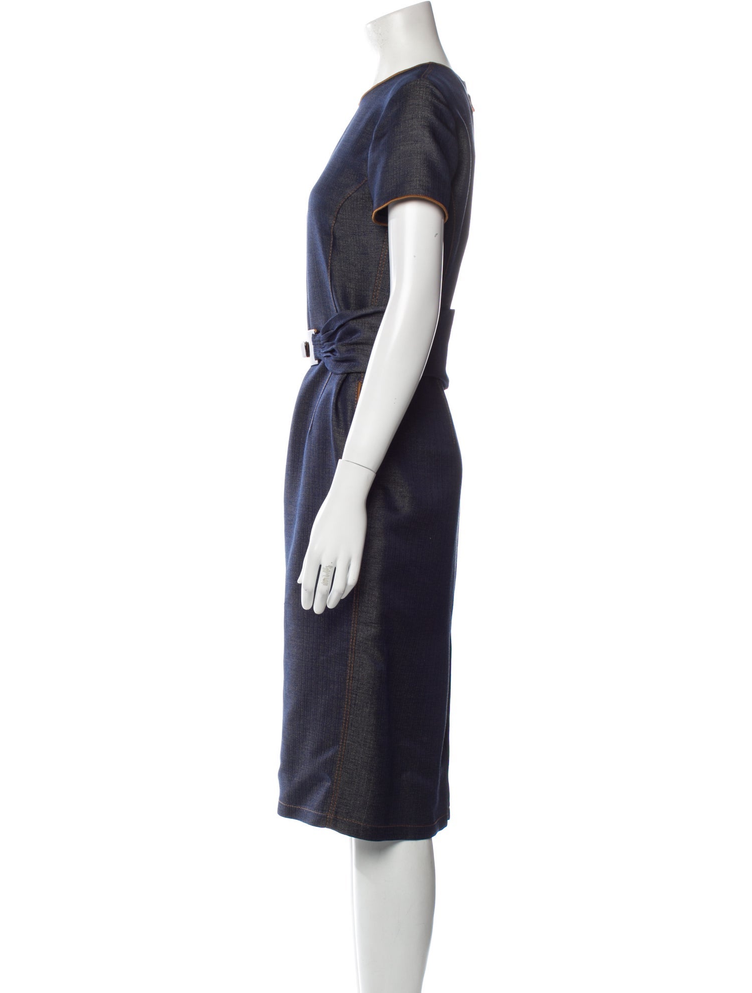 Giorgio Armani Crew Neck Midi Length Dress