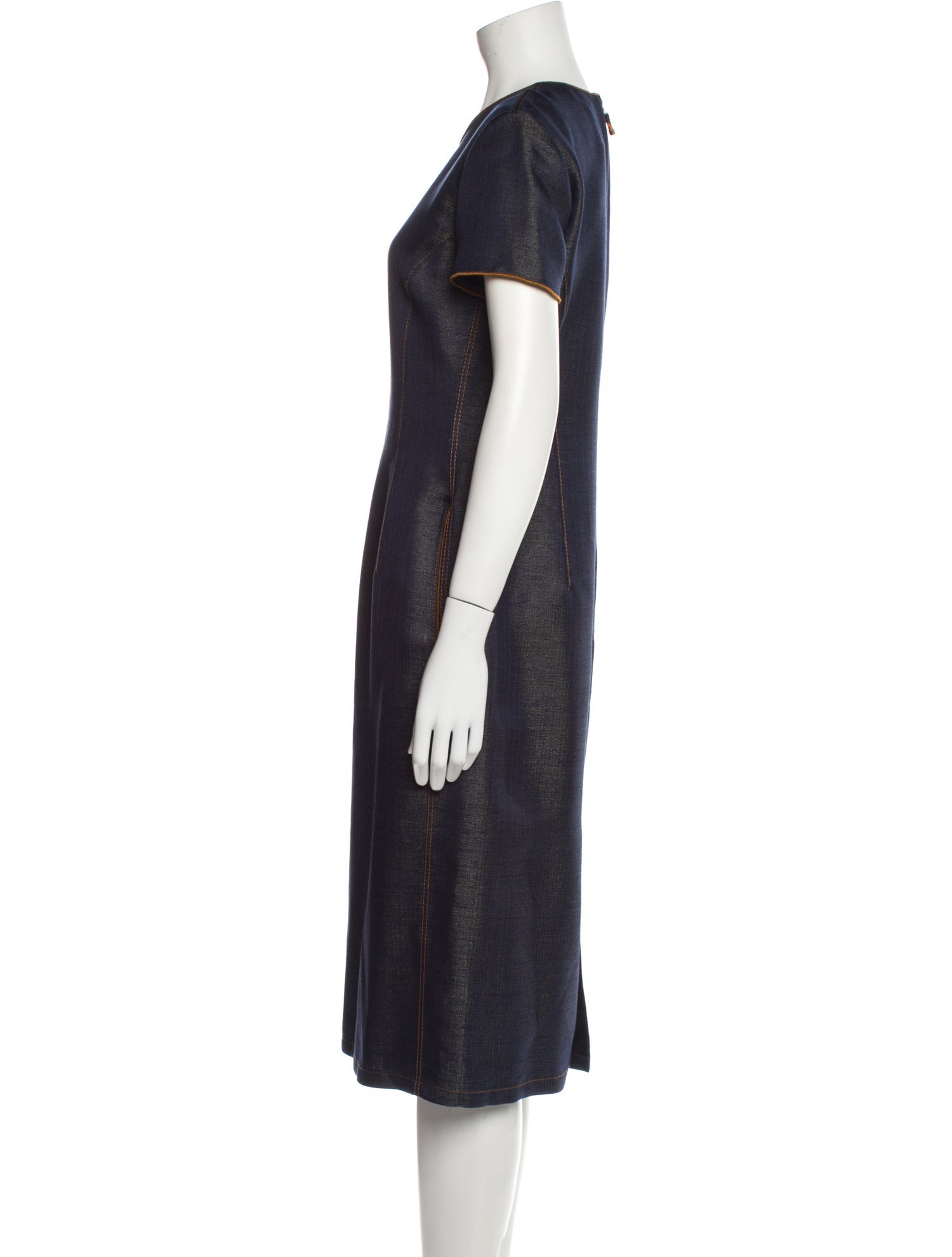 Giorgio Armani Crew Neck Midi Length Dress w/ Tags