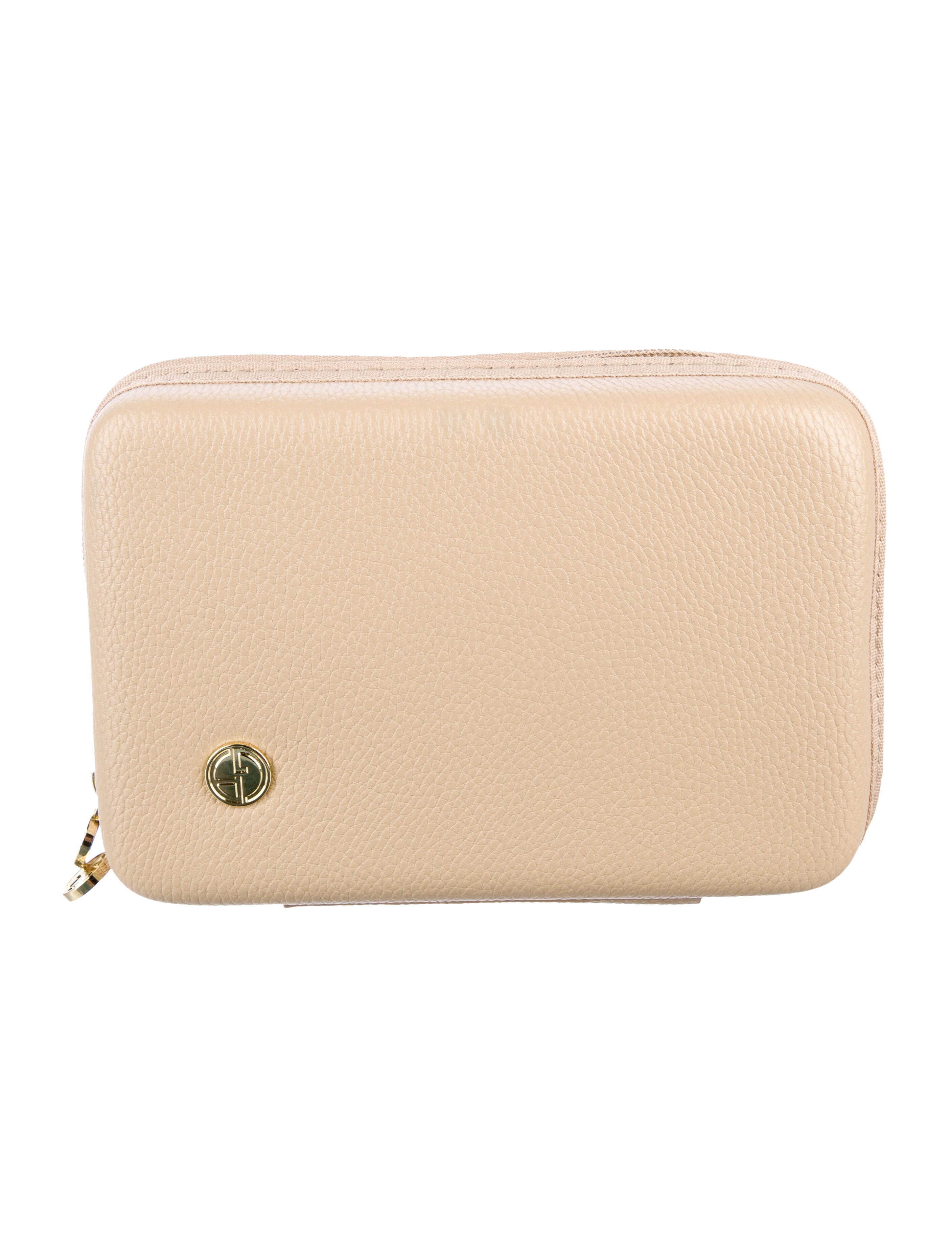 Giorgio Armani Leather Logo Cosmetic Case