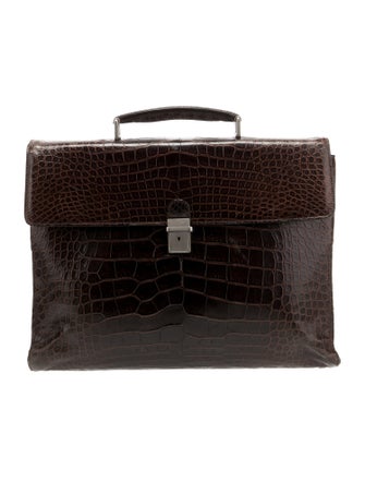 Giorgio Armani Alligator Briefcase