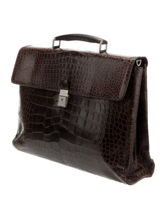 Giorgio Armani Alligator Briefcase