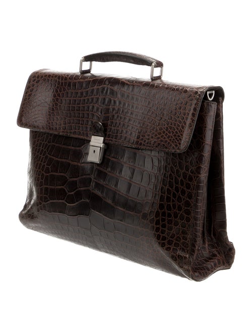 Giorgio Armani Alligator Briefcase