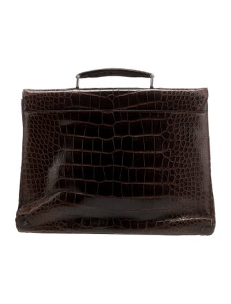 Giorgio Armani Alligator Briefcase