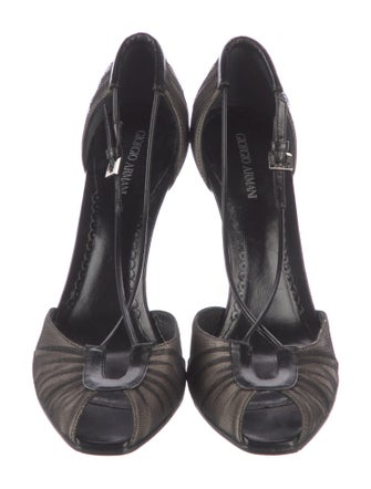 Giorgio Armani Mesh Accents D'Orsay Pumps